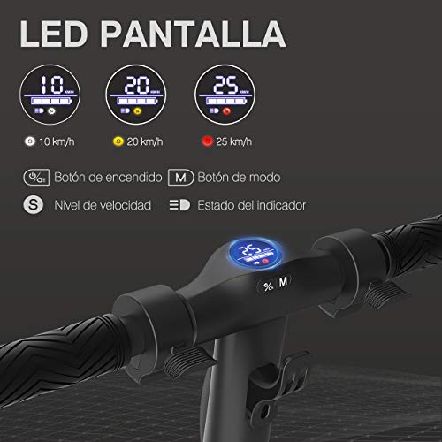 M MEGAWHEELS Patinete electrico S10-patinete electrico Adultos y niños, 7500 mAh, 25km/h.(Negro)
