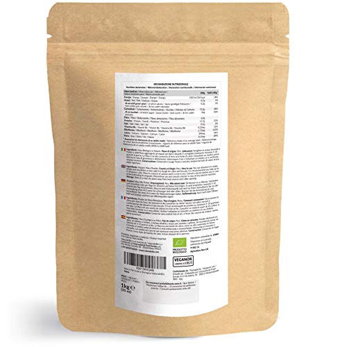 Maca Andina Ecológica en Polvo [ Gelatinizada ] 1 kg. Organic Maca Powder Gelatinized. 100% Peruana, Bio y Pura, viene de raíz de Maca Organica. NaturaleBio