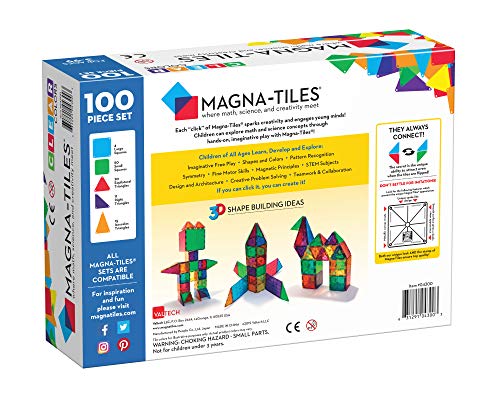 Magna-Tiles® Translúcido 100 Piezas de Valtech