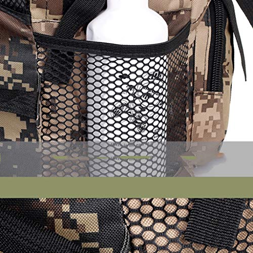 MAGO 80L Camuflaje Bolsa de montañismo súper grande Mochila exterior Hombres y mujeres Bolsa de viaje Mochila extra grande Viaje con protector contra la lluvia, gancho para montañismo y clip para cald