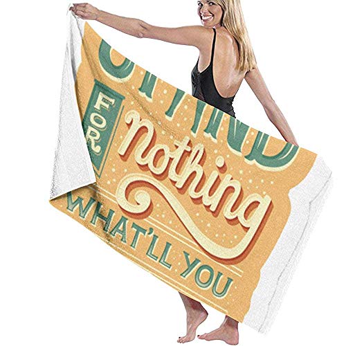 Make A Stand Toalla de baño de Tela de impresión DIY 80x130cm / 32x52inch Poliéster de Secado rápido Blanco