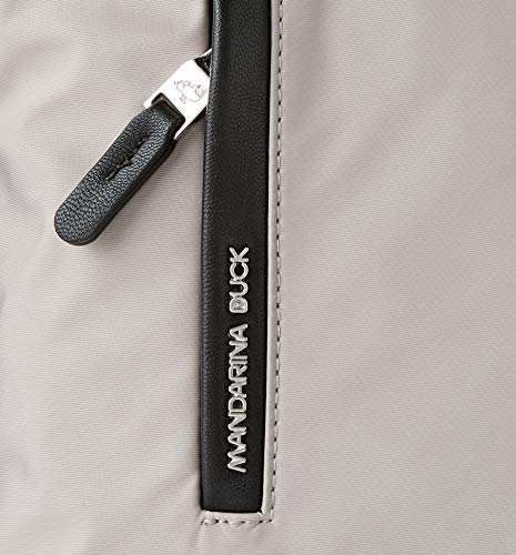 Mandarina Duck Mellow Leather Tracolla, Bolso bandolera para Mujer, Negro (Negro/Negro), 28x20x10 centimeters (W x H x L)