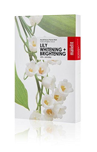 manefit caja de belleza, 20 ml Lily Blanqueamiento y Brillo Máscara – Pack de 5