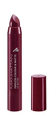 Manhattan Endless Colour & Mate Lip Butter - Pintalabios efecto mate de larga duración en rojo vino – Color Wine O Clock 960 – 1 x 3 g
