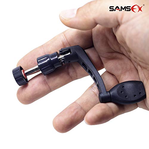 Manivelas de carrete para caña de pesca, de Sam's Fishing, color negro, antideslizante, 2 unidades