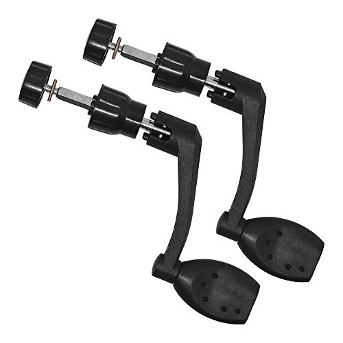 Manivelas de carrete para caña de pesca, de Sam's Fishing, color negro, antideslizante, 2 unidades