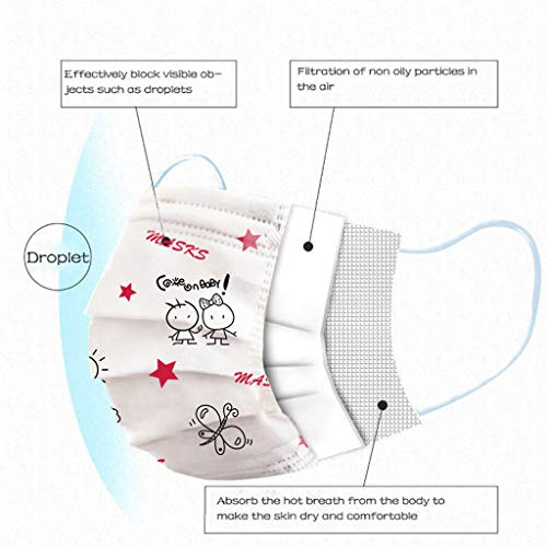 MaNMaNing Niños Protección 3 Capas Transpirables con Elástico para Los Oídos Pack 50/100 unidades 20200702-MaNMaN-A050/100 (100, Z721-2)