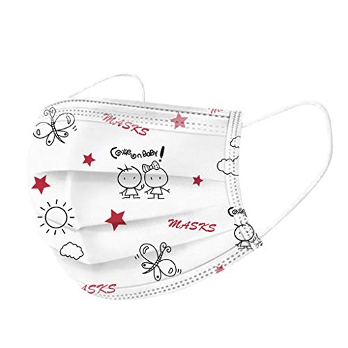 MaNMaNing Niños Protección 3 Capas Transpirables con Elástico para Los Oídos Pack 50/100 unidades 20200702-MaNMaN-A050/100 (100, Z721-2)