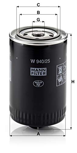 MANN-FILTER W 940/25 Original Filtro de Aceite, para automóviles y vehículos de Utilidad