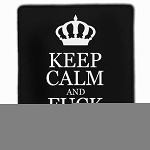 Mantenga la Calma y folle el rectángulo de Goma Antideslizante del Mousepad del cáncer Accesorios de computadora 18 x 22 CM
