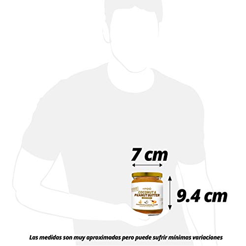 Mantequilla de Cacahuete con Coco y Miel de HSN Foods | 100% Natural | Peanut Butter | Apto Vegetariano - Sin grasa de palma - Sin grasa trans - Sin azúcar ni sal añadidos - 250g