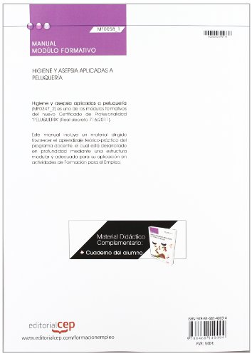 Manual Higiene y asepsia aplicadas a peluquería. Certificados de Profesionalidad (Cp - Certificado Profesionalidad)