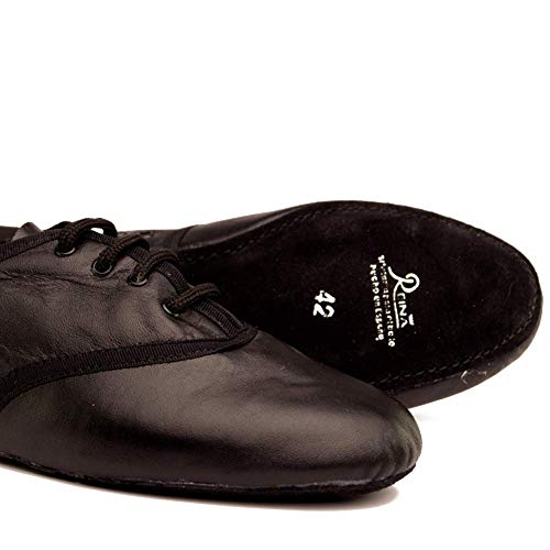 Manuel Reina - Zapatos de Baile Latino Hombre Jazz Black - Bailar Bachata y Salsa - Zapatos de Jazz (46 EU)