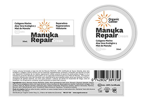Manuka Repair Cream - CREMA CON 10% DE MIEL DE MANUKA CERTIFICADA (50 ml)