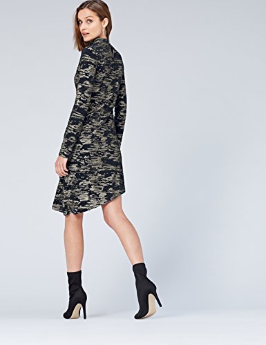 Marca Amazon - find. Vestido Camuflaje para Mujer, Multicolor (Multi), 36, Label: XS