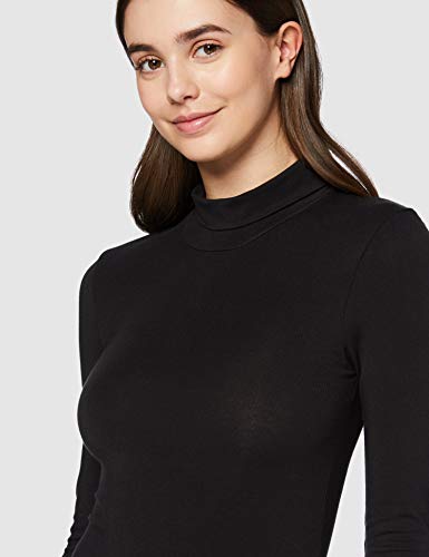 Marca Amazon - Iris & Lilly Camiseta térmica Mujer, Negro (Black), L, Label: L