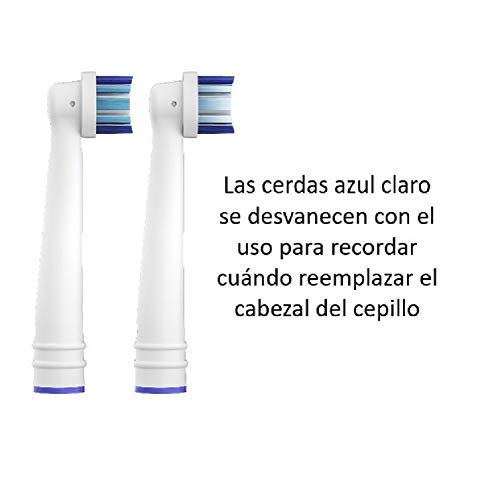 Marca Amazon -Solimo Cabezales de cepillo de dientes Clean Plus, 2 packs de 4 cabezales