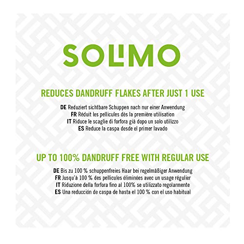 Marca Amazon - Solimo Champú y acondicionador anticaspa 2 en 1, con mentol refrescante- Paquete de 6 (6 Botellas x 400 ml)
