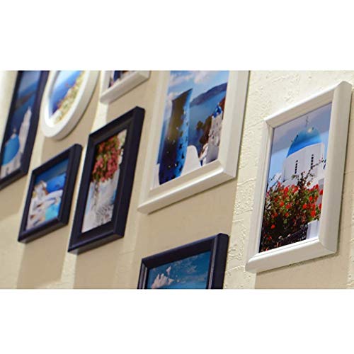 Marco de fotos de madera maciza, combinación de madera maciza para sala de estar, marco de fotos creativo, decoración de pared, 11 unidades (color: A) fangkai77 (color: A)