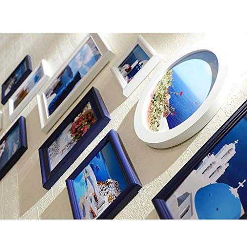 Marco de fotos de madera maciza, combinación de madera maciza para sala de estar, marco de fotos creativo, decoración de pared, 11 unidades (color: A) fangkai77 (color: A)