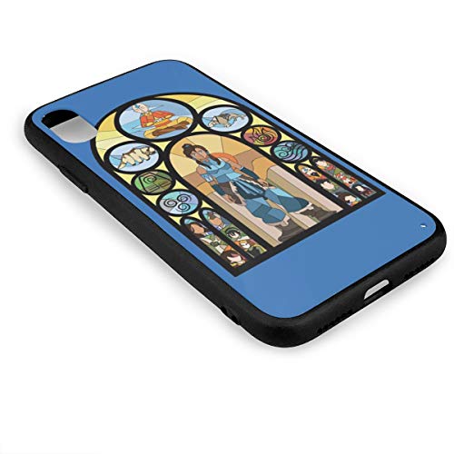 Markiilan Avatar The Last Legend Airbender of Korra Aang Funda para iPhone X Carcasa De TPU para Teléfono Móvil Cover Black One Size