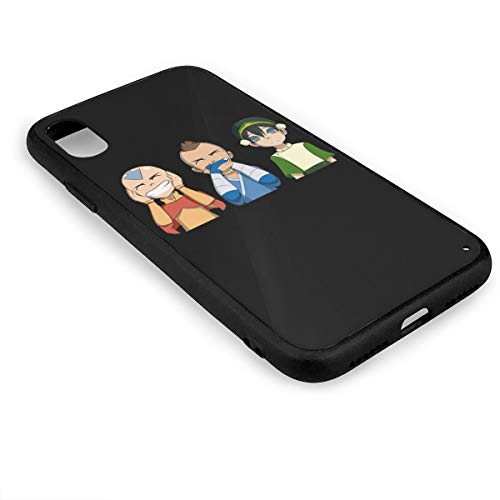 Markiilan Avatar The Last Legend Airbender of Korra Aang Funda para iPhone X Carcasa De TPU para Teléfono Móvil Cover Black One Size