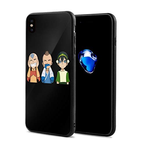 Markiilan Avatar The Last Legend Airbender of Korra Aang Funda para iPhone X Carcasa De TPU para Teléfono Móvil Cover Black One Size