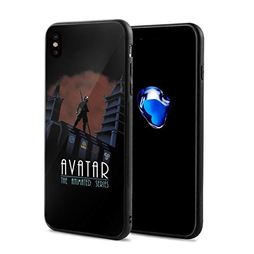 Markiilan Avatar The Last Legend Airbender of Korra Aang Funda para iPhone X Carcasa De TPU para Teléfono Móvil Cover Black One Size