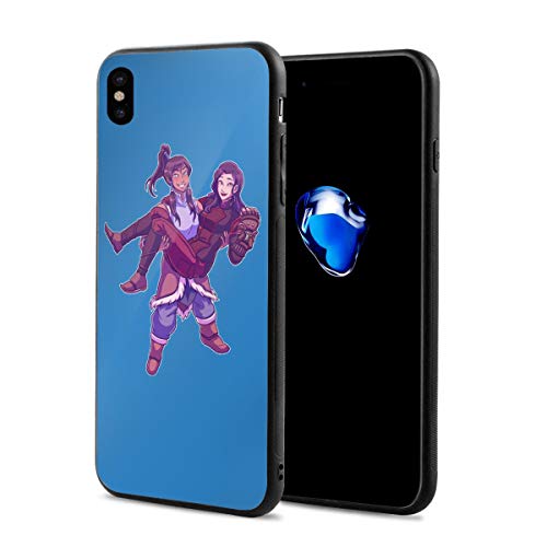 Markiilan Avatar The Last Legend Airbender of Korra Aang Funda para iPhone X Carcasa De TPU para Teléfono Móvil Cover Black One Size