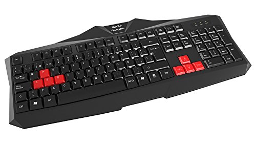 Mars gaming MAK1, Teclado Gaming, Pulsación Optimizada, Antighosting, Negro