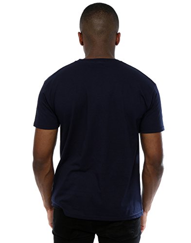 Marvel Hombre Captain America Distressed Shield Camiseta Medium Armada