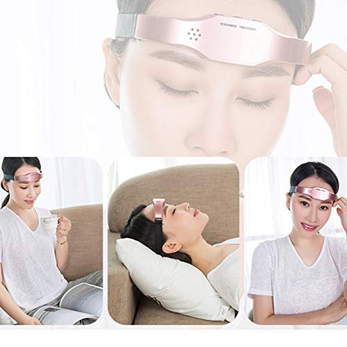 Masajeador de Cabeza Instrumento de Sueño Masajeador de Cabeza Eléctrico Masajeador de Cabeza Recargable USB para Relajación Profunda Alivio del Estrés (Golden)