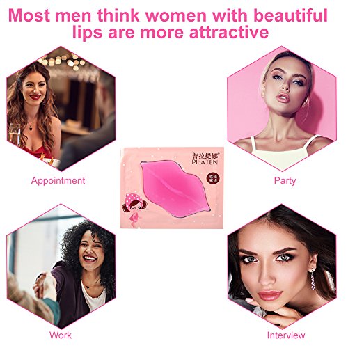 Máscara de labio, 8pcs máscara de colágeno labios Lip, accesorios de mantenimiento de labios, hidratantes Anti Dry y anti ageing Lip