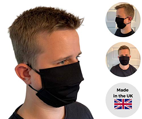 Máscara facial de 100% algodón, lavable con filtro unisex 1 máscara