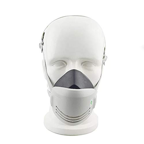 Máscara industrial de seguridad de soldadura de protección contra el polvo de pintura química contra el polvo reutilizable (1pcs goma máscara anti-polvo + 10 piezas de filtros de algodón)