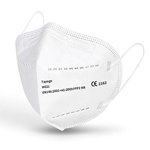 Mascarillas FFP2, Mascarillas Desechables Con Orejeras, 96% De Filtración Multicapa, Mascarillas KN95, Talla única, Paquete De 20