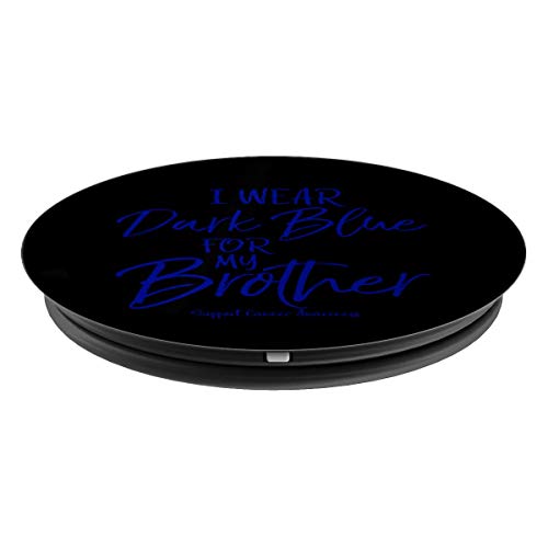 Matching Colon Cancer Gifts I Wear Dark Blue for My Brother PopSockets Agarre y Soporte para Teléfonos y Tabletas