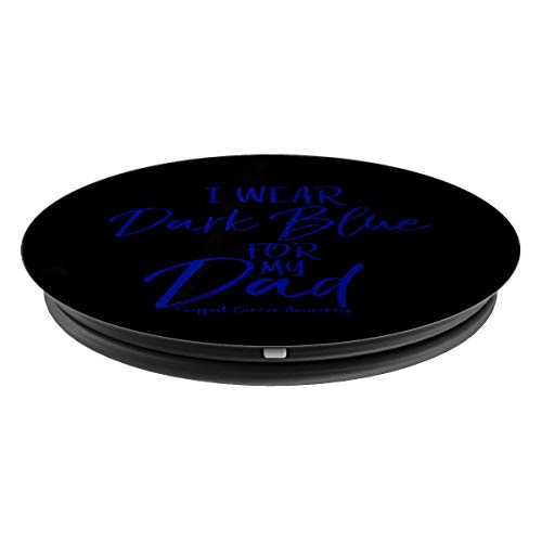 Matching Colon Cancer Gifts I Wear Dark Blue for My Dad PopSockets Agarre y Soporte para Teléfonos y Tabletas