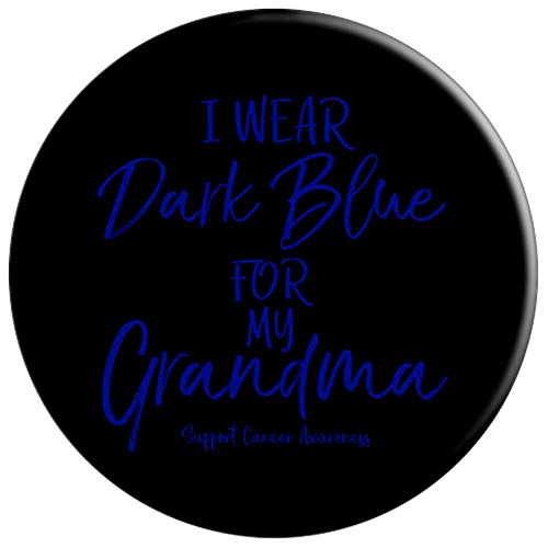 Matching Colon Cancer Gifts I Wear Dark Blue for My Grandma PopSockets Agarre y Soporte para Teléfonos y Tabletas