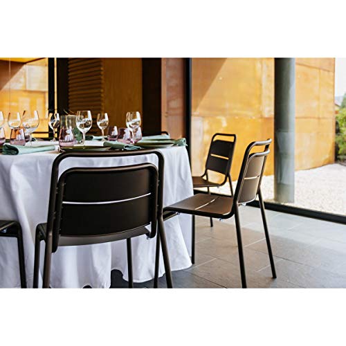 MATHI DESIGN Malaga - Silla de terraza, color bronce