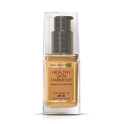 Max Factor Healthy Skin Harmony Base de Maquillaje Tono 77 Soft Honey - 146 gr