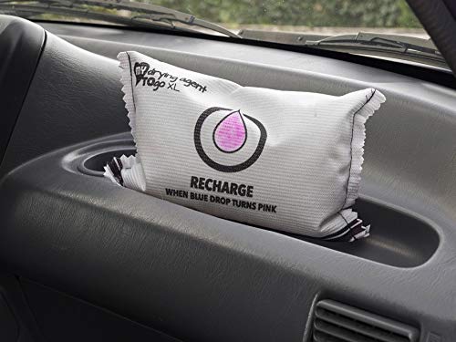 Maxi deshumidificador Bolsa desecante 1kg Gel de silice, Antihumedad, Alta Capacidad de absorción MY Drying Agent TO GO XL Absorbe Humedad, Elimina Mal Olor, para Coche, Caravana, armarios, cajones