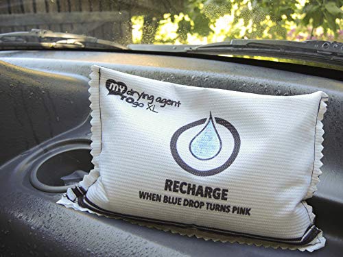 Maxi deshumidificador Bolsa desecante 1kg Gel de silice, Antihumedad, Alta Capacidad de absorción MY Drying Agent TO GO XL Absorbe Humedad, Elimina Mal Olor, para Coche, Caravana, armarios, cajones