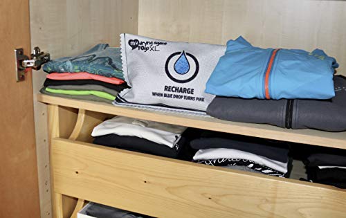 Maxi deshumidificador Bolsa desecante 1kg Gel de silice, Antihumedad, Alta Capacidad de absorción MY Drying Agent TO GO XL Absorbe Humedad, Elimina Mal Olor, para Coche, Caravana, armarios, cajones