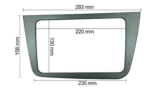 MAXIOU Double Din Car Radio Fascia for SEAT Altea Stereo Face Plate Frame Panel Dash Mount Trim Kit Adapter Bezel facia