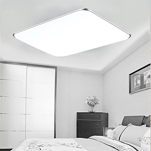 MCTECH 96W LED bianco freddo Lámpara de techo moderno diseño ultrafino, temperatura de color: 6000-6500K, color plateado
