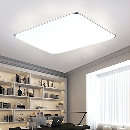 MCTECH 96W LED bianco freddo Lámpara de techo moderno diseño ultrafino, temperatura de color: 6000-6500K, color plateado