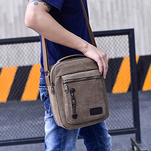 MeCooler Bolsos de Tela Hombre Bandolera de Lona Marca Viaje Casual para Outdoor Sport Colegio Militares
