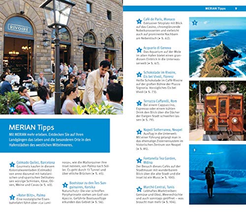MERIAN live! Reiseführer Kreuzfahrt westliches Mittelmeer: Mit Kartenatlas im Buch und Extra-Karte zum Herausnehmen