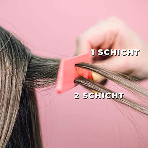 Merkts - Peine para peinar el cabello con punta de peine, peine con aguja antiestático, profesional, color rosa